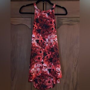 BB Dakota Red Floral Blouse